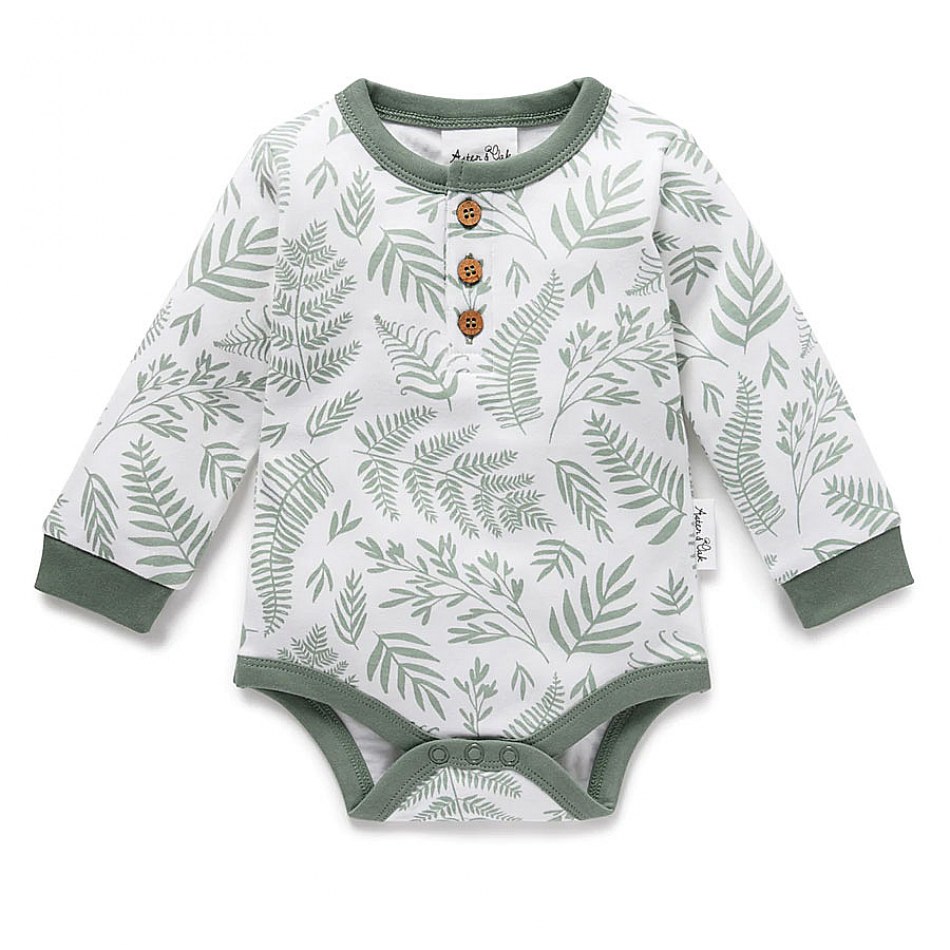 Aster & Oak Fern Henley Onesie : Wholesale Outlets